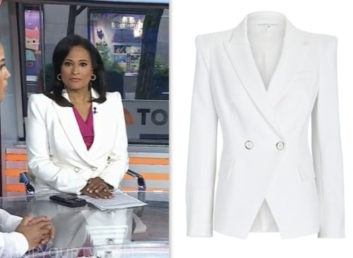 The Today Show: August 2023 Kristen Welker's White Double Breasted ...