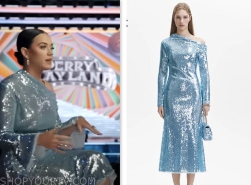 katy perry, good morning america, blue sequin dress