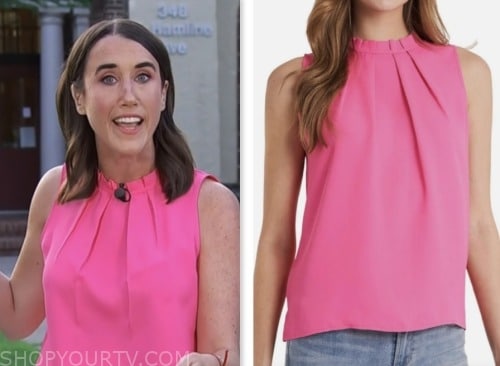 maggie vespa, the today show, pink sleeveless top