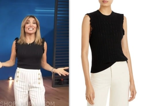 kit hoover, access hollywood, black knit top
