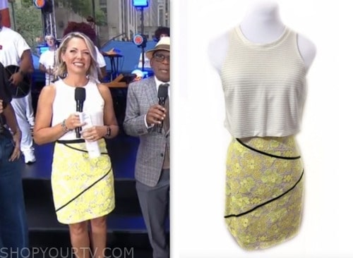 The Today Show: August 2023 Dylan Dreyer's White Tank Top and Yellow ...
