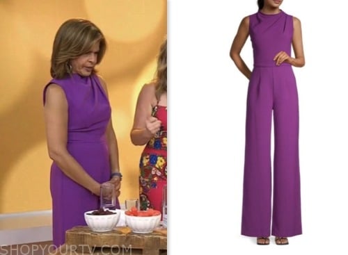 hoda kotb, the today show, hoda and jenna, purple jumpsuit