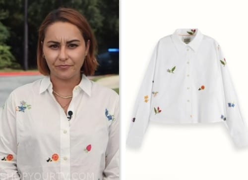 ali vitali, white embroidered shirt, nbc news daily