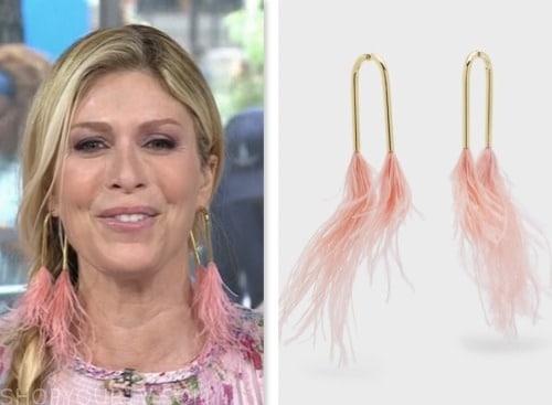jill martin, the today show, pink feather earrings