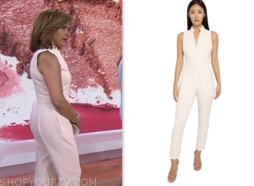 hoda kotb, the today show, hoda and jenna, ivory sleeveless jumpsuit