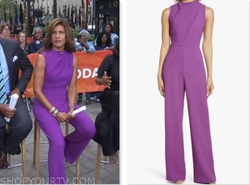 the today show, hoda kotb, purple jumpsuit