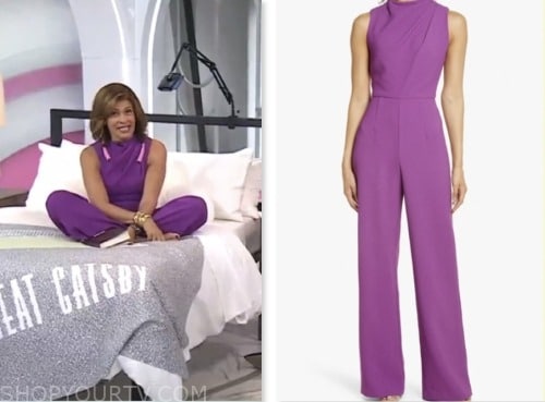 hoda kotb, the today show, hoda and jenna, purple jumpsuit