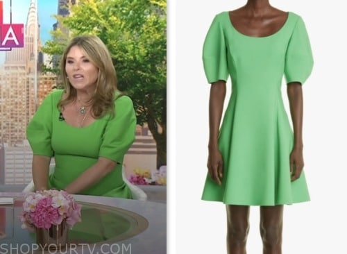 jenna bush hager, the today show, hoda and jenna, green dress