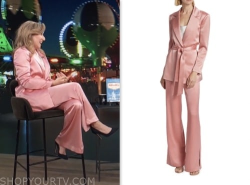 Access Daily: August 2023 Laura Gassner Otting's Pink Satin Tie Waist ...
