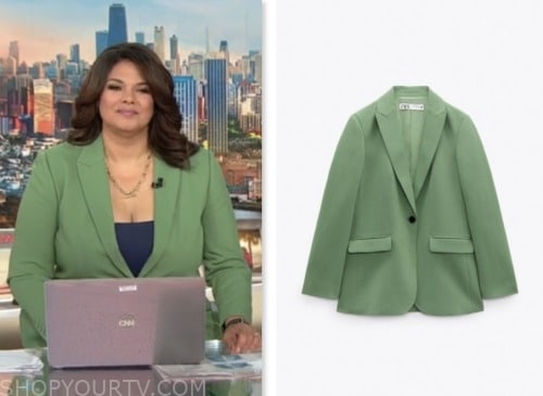 cnn this morning, sara sidner, green blazer