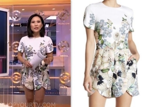 vicky nguyen, nbc news daily, white floral romper