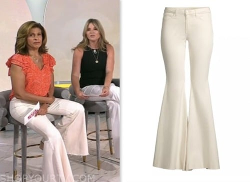 hoda kotb, the today show, hoda and jenna, ivory flare jeans