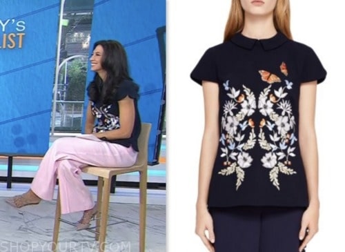 the today show, dr. natalie azar, navy blue butterfly top