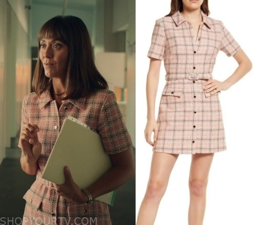 Who Is Erin Carter: Season 1 Episode 1 Erin's Blue/White Floral Wrap Dress