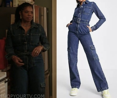 The Chi: Season 6 Episode 1 Denim Cargo Jumpsuit | Shop Your TV