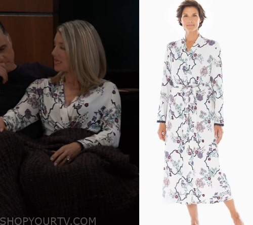 General Hospital: August 2023 NIna's White Floral Robe | Shop Your TV