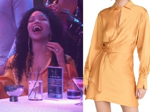 General Hospital: September 2023 Portia's Orange Wrap Dress | Shop Your TV