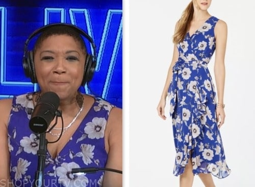 live with kelly and mark, deja vu, blue floral dress