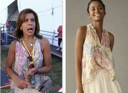 hoda kotb, the today show, hoda and jenna, floral top
