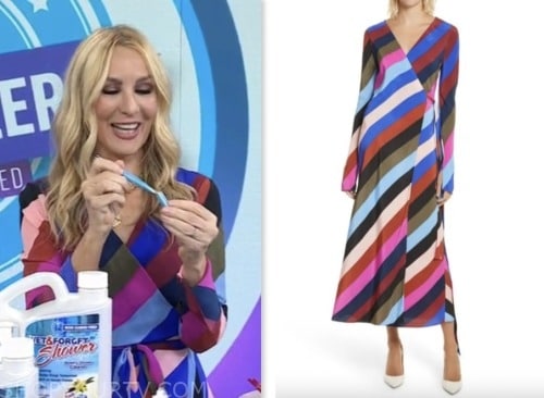 chassie post, the today show, striped wrap dress