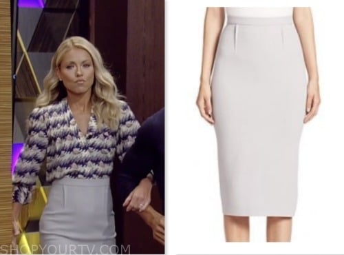 live with kelly and mark, kelly ripa, grey pencil skirt