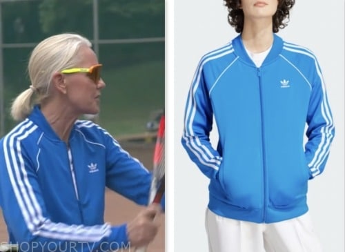 Rennae Stubbs, good morning america, blue striped track jacket