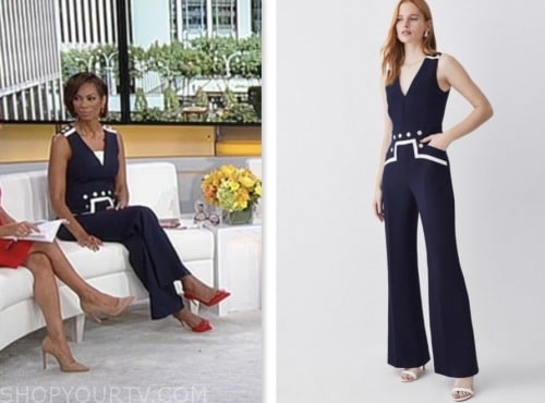harris faulkner, fox news fashion, outnumbered, navy jumpsuit