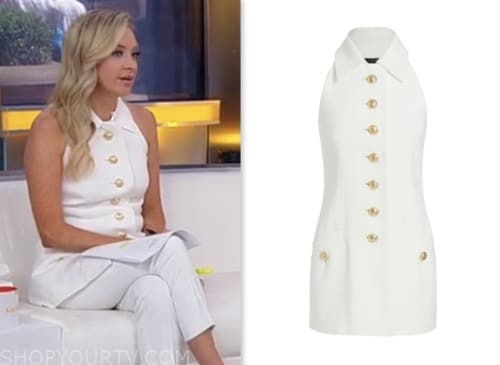 kayleigh mcenany, outnumbered, white button front vest top
