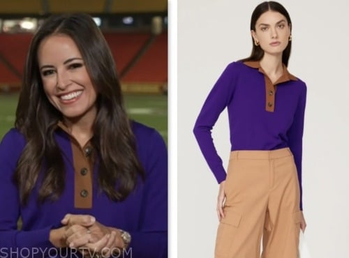 kaylee hartung, the today show, purple polo sweater