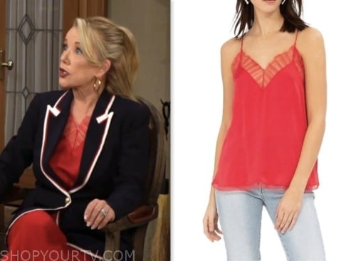 nikki newman, red camisole top, melody thomas scott, the young and the restless