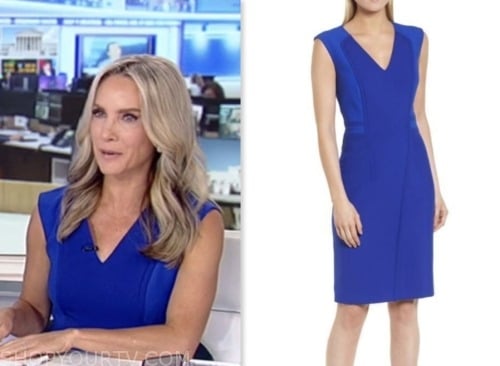 America's Newsroom: September 2023 Dana Perino's Blue Colorblock Sheath ...