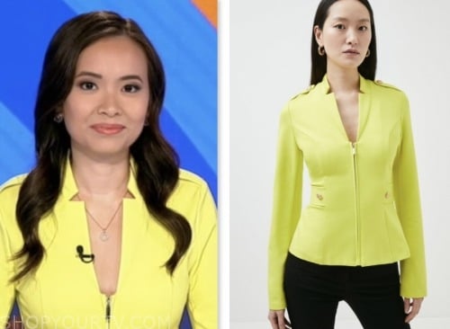 em nguyen, gma3, good morning america, yellow zip front jacket