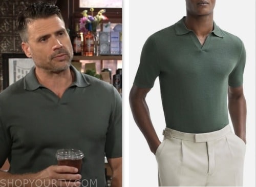 joshua morrow, nick newman, green polo shirt, the young and the restless