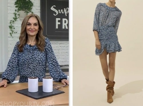 joy bauer, the today show, blue floral dress