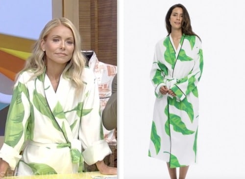 live with kelly and mark, kelly ripa, banana leaf print robe