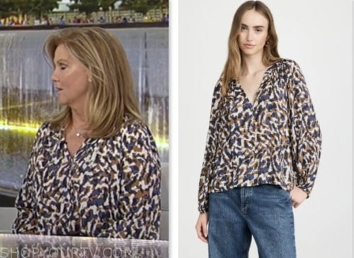 terry strada, fox and friends, printed blouse, fox news fashion