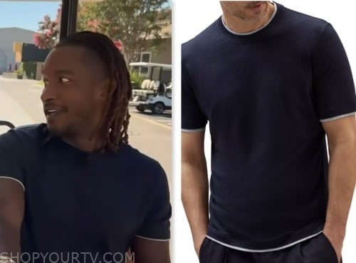 scott evans, access hollywood, navy layered t-shirt