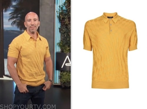 Jason Oppenheim, access daily, yellow polo shirt