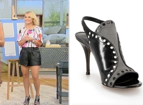 meaghan murphy, tamron hall show, black perforated heels