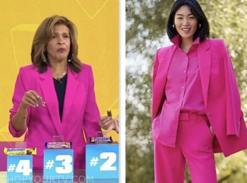 hoda kotb, the today show, hoda and jenna, hot pink blazer
