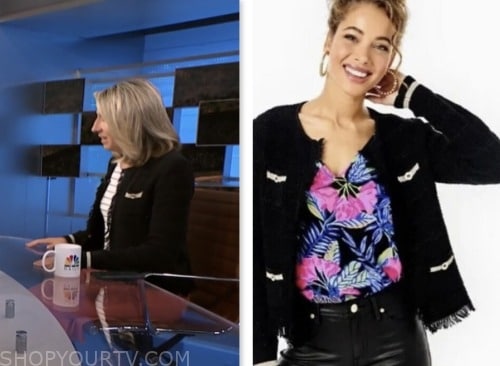 julia ainsley, nbc news daily, black tweed jacket