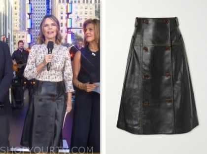 The Today Show: September 2023 Savannah Guthrie's Black Leather Button ...