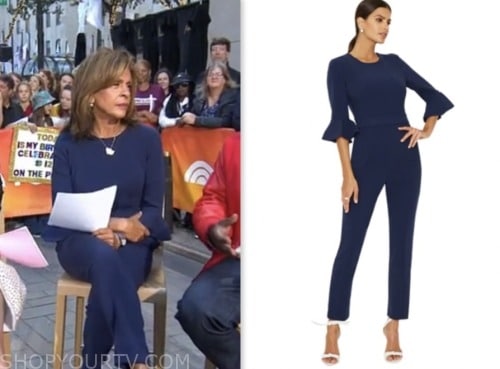 hoda kotb, the today show, blue bell sleeve jumpsuit