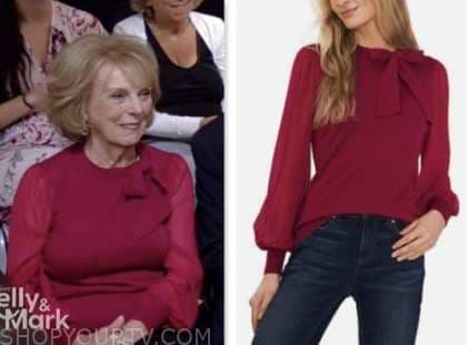 connie seacrest, pink bow sweater, live with kelly and mark