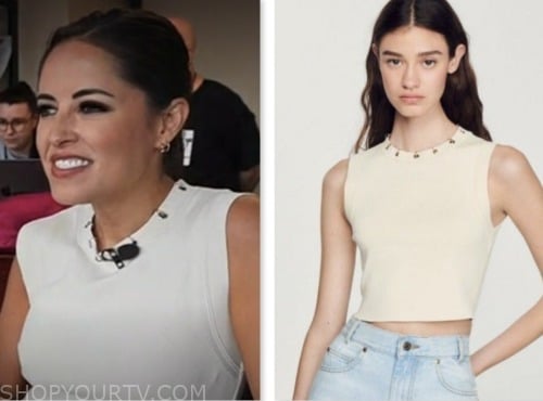 kaylee hartung, the today show, ivory knit embellished trim sweater top