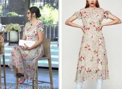 the today show, savannah sellers, star and floral print midi dress
