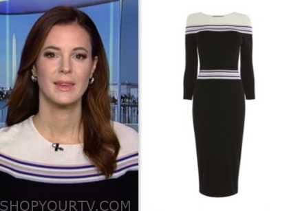 alexandria hoff, fox and friends, fox news fashion, striped knit dress