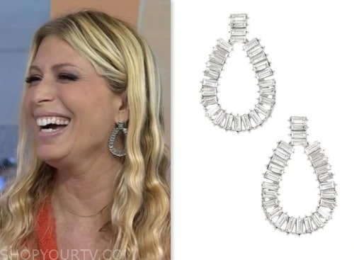 jill martin, the today show, silver crystal drop earrings