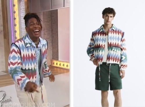 Jon Batiste, sherri, diamond geometric jacket
