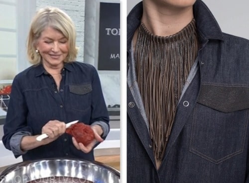 the today show, martha stewart, denim shirt